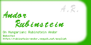 andor rubinstein business card